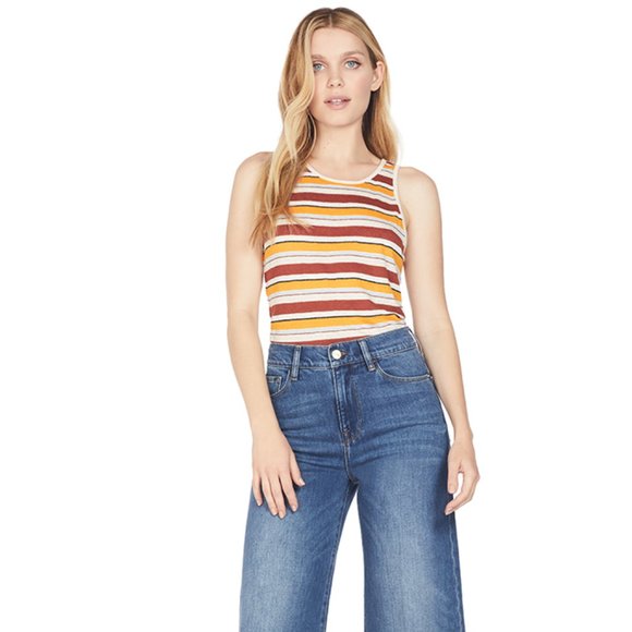 Frame Linen Striped Tank Top - Picture 1 of 3